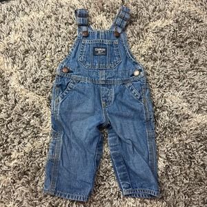 Classic OshKosh B'Gosh Denim Overalls Baby Boy Girl 6 Months